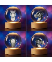 3D Kristallkugel Chinesischer Drache