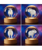 3D Kristallkugel Wasserschwein