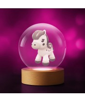 Kristallkugel 3D Pony Pferd Pferd