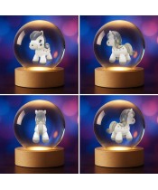 Kristallkugel 3D Pony Pferd Pferd