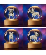 Kryształowa Kulka 3D Buldog Francuski