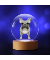 Kryształowa Kulka 3D Buldog Francuski