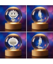 3D Crystal Ball Sun Flower Sunflower