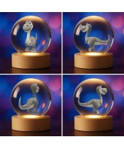 Kryształowa Kulka 3D Dinozaur Dino