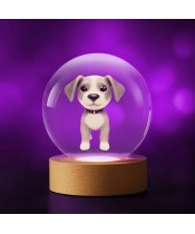 3D Kristallkugel Hundewelpe