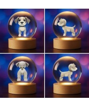 3D Crystal Ball Dog Puppy