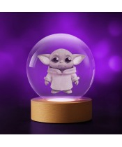 Kryształowa Kulka 3D Star Wars Mandalorian Baby Yoda Grogu