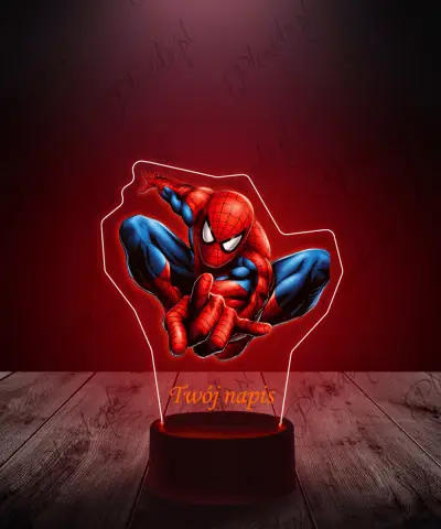 Lampka LED 3D Plexido z Nadrukiem Spiderman - 1