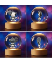 3D-Kristallkugel Pennywise der Clown