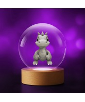 Kristallkugel 3D Dinosaurier Dino