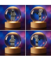 Crystal Ball 3D Squid Game Circle Staff