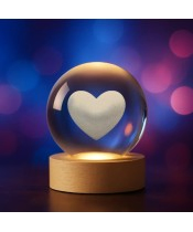 3D Crystal Ball Heart