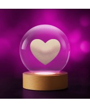 3D Crystal Ball Heart