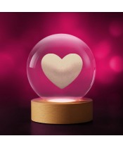 3D Crystal Ball Heart
