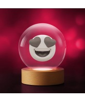 3D Kristallkugel Emoticon Emoticon Liebesgesicht
