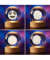 3D Crystal Ball Emoticon Emoticon Love Face