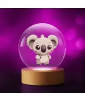 3D Kristallkugel Koalabär