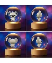 3D Crystal Ball Koala Bear