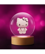 Kryształowa Kulka 3D Hello Kitty