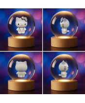 Kryształowa Kulka 3D Hello Kitty