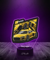 Lampka LED 3D z Nadrukiem UV Samochód Audi R8