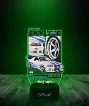 3D-LED-Lampe mit UV-Druck Auto Nissan Skyline GTR R34