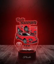 Lampka LED 3D z Nadrukiem UV Samochód Toyota Supra MK4