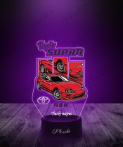 Lampka LED 3D z Nadrukiem UV Samochód Toyota Supra MK4