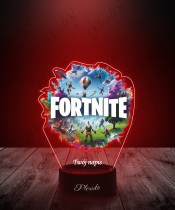 Lampka LED 3D z Nadrukiem UV Fortnite