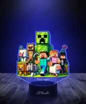 Lampka LED 3D z Nadrukiem UV Minecraft