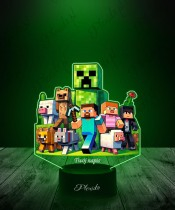 3D-LED-Lampe mit UV-Druck Minecraft