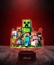 Lampka LED 3D z Nadrukiem UV Minecraft