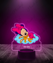 Lampka LED 3D Plexido z Nadrukiem Śpiąca Minnie - 3