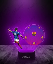 Lampka LED 3D z Nadrukiem Piłkarz FC Barcelona