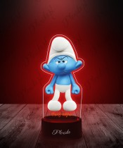 Lampka LED 3D z Nadrukiem UV Smerfy Maruda