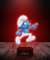 3D LED Lamp with UV Print Smurfs Brainy