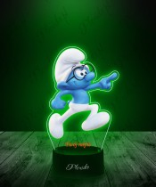 Lampka LED 3D z Nadrukiem UV Smerfy Ważniak