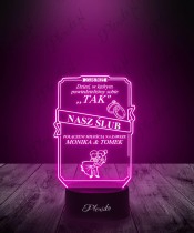 3D Plexido LED Lamp Wedding Gift for a Young Couple Newlyweds