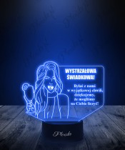 Lampka LED 3D Plexido Prezent dla Świadkowej Świadka Ślub