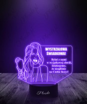 Lampka LED 3D Plexido Prezent dla Świadkowej Świadka Ślub