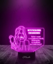 Lampka LED 3D Plexido Prezent dla Świadkowej Świadka Ślub