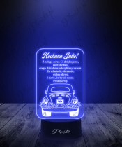 Lampka LED 3D Plexido Prezent dla Świadkowej Świadka Ślub