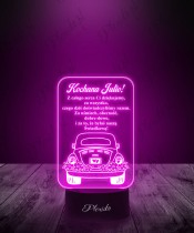 Lampka LED 3D Plexido Prezent dla Świadkowej Świadka Ślub