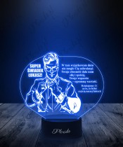 Lampka LED 3D Plexido Prezent dla Świadka Ślub Świadek