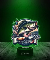 3D LED Lamp with UV Print Fish Fishing Angler