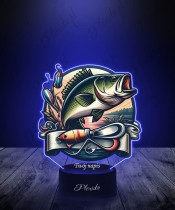 3D LED Lamp with UV Print Fish Fishing Angler