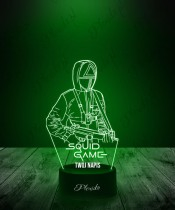 Lampka LED 3D Plexido Squid Game Żołnierz Trójkąt