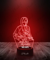 Lampka LED 3D Plexido Squid Game Żołnierz Trójkąt
