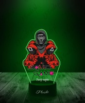 Lampka LED 3D z Nadrukiem UV Squid Game