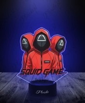 Lampka LED 3D z Nadrukiem UV Squid Game